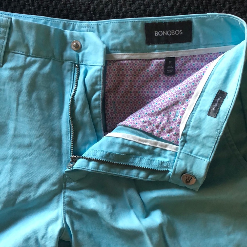 Bonobos Sea Foam Shorts 7in inseam